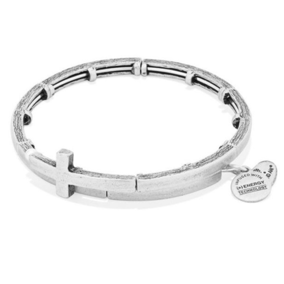 Retired Alex and Ani CROSS metal wrap bracelet - Picture 1 of 4
